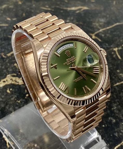 rolex day date olive 3255 v9|rolex day date watch.